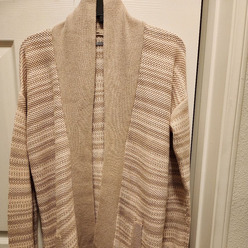 Cozy Knit Cardigan in Beige and Cream